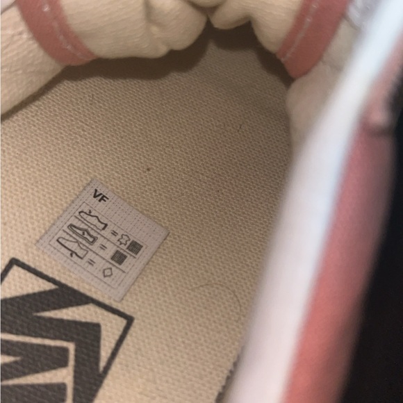 Vans Women's Peach and White Sneakers - Picture 2 of 4